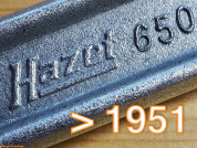 Hazet Schreibweise ab 1951 bis 1964 mit einfachem Unterstrich Hazet Schreibweise ab 1951 bis 1964 mit einfachem Unterstrich